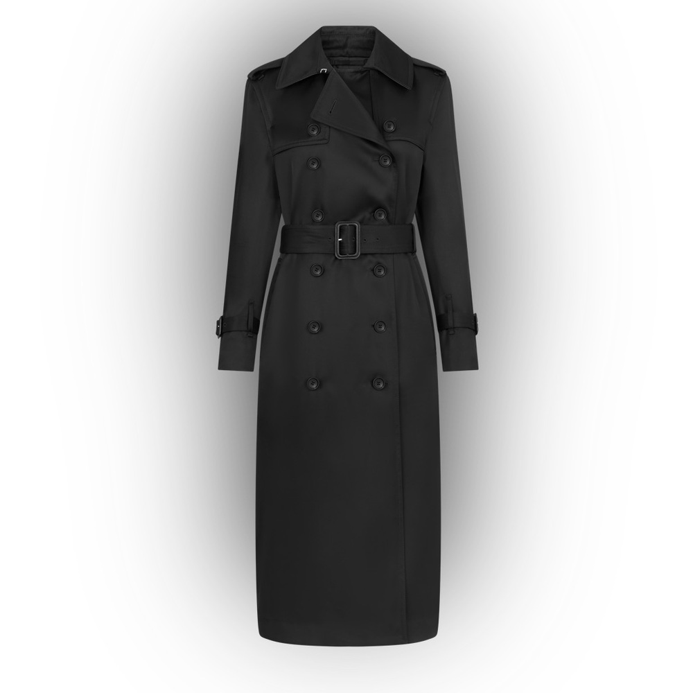 Tom Ford Leather Undercollar Trench Coat